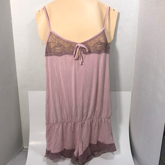 NWOT Adore Me Women’s Intimate Sleepwear Romper Shorts Size Medium Pink - Picture 3 of 10